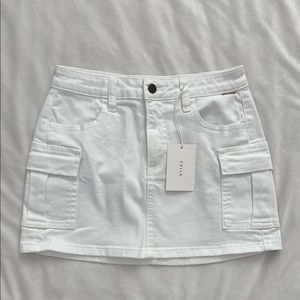 White Denim Mini Skirt by Cello size XS
